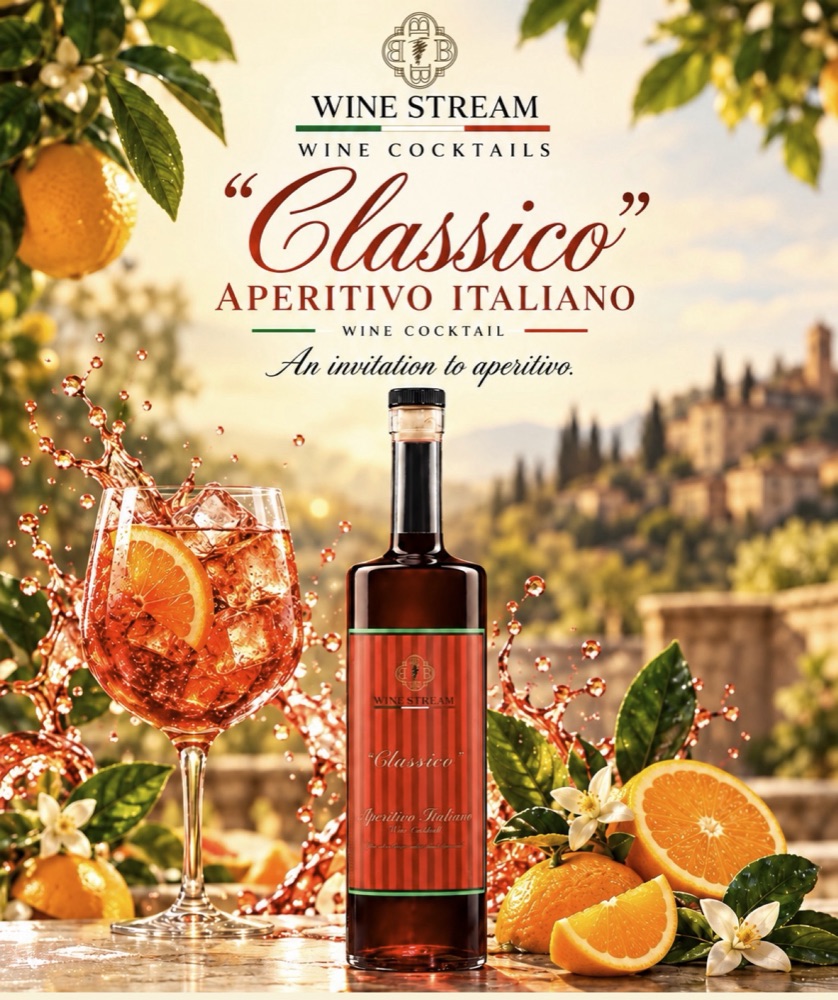 Wine Stream Classico Aperitivo Italiano cordial bottle